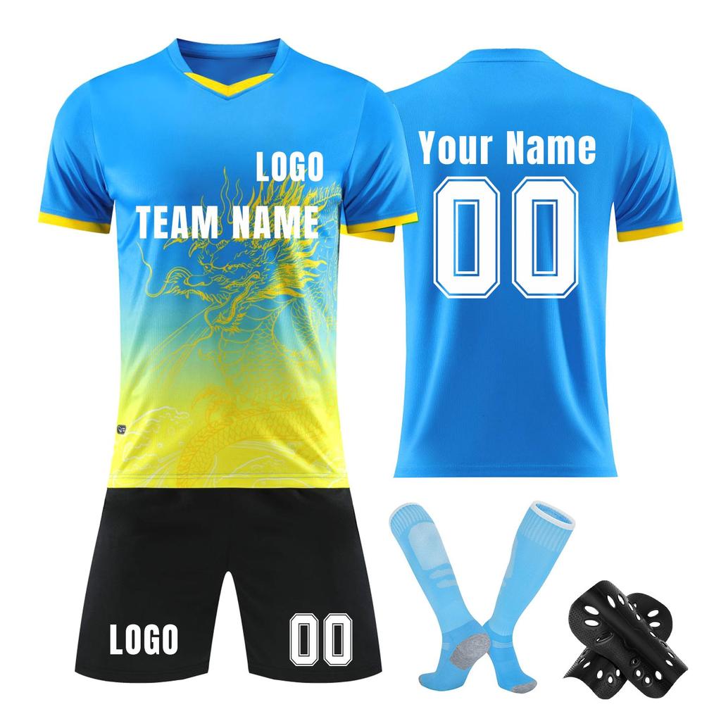 Personalised Shirts Kit Mens Girls With Name Number Custom Football Jerseys For Boys Training Suit