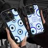 Синий амулет 'Глаз Фатимы' от сглаза Чехол из ТПУ для телефона Для iphone 17 16 15 14 13 12 11 Pro Max Plus Чехол