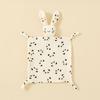 Baby Animal Cotton Swaddle With Plush Rabbit Toy For Sleep And Comfort