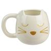 [Q4784] - Ceramic Mug 'Cats' Golden Beige - 40 Cl