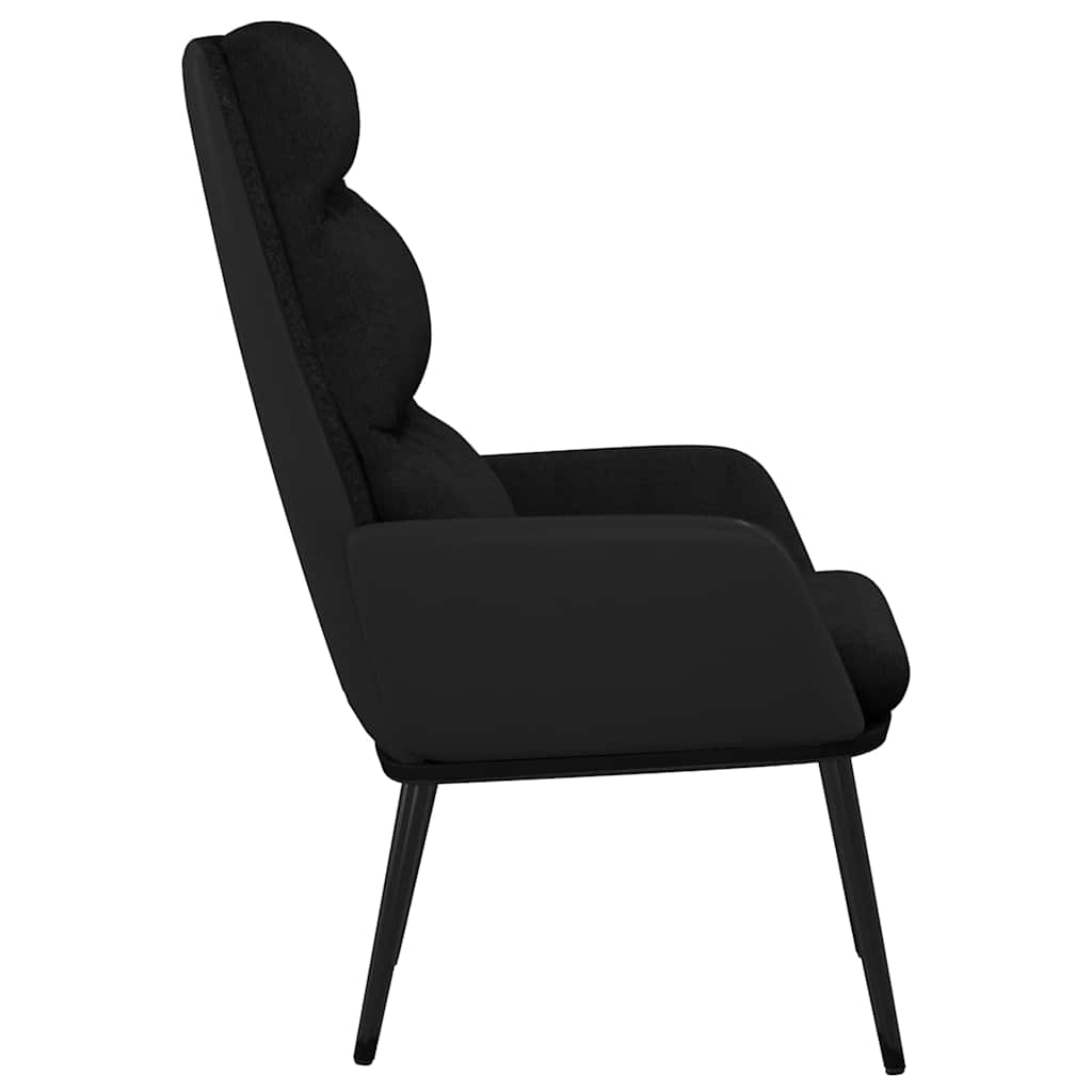 Recliner Chair Black Fabric