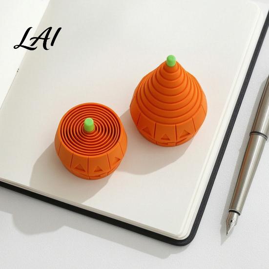 Halloween Holiday Decorations Pumpkin Stress Toy Retractable Spiral Fidget Sensory Toy for Kids Adults Adults 3D Printed Desktop Decoration Novelty