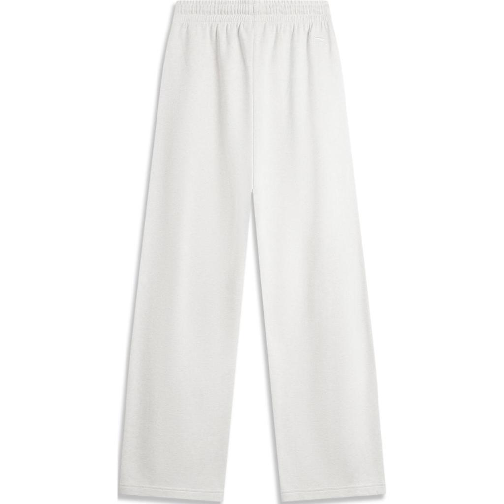 Li Ning Sports Lifestyle Series Loose Mid Waist Straight Leg Knit Joggers Women Joggers Light-Floral-Gray AKLU326-1