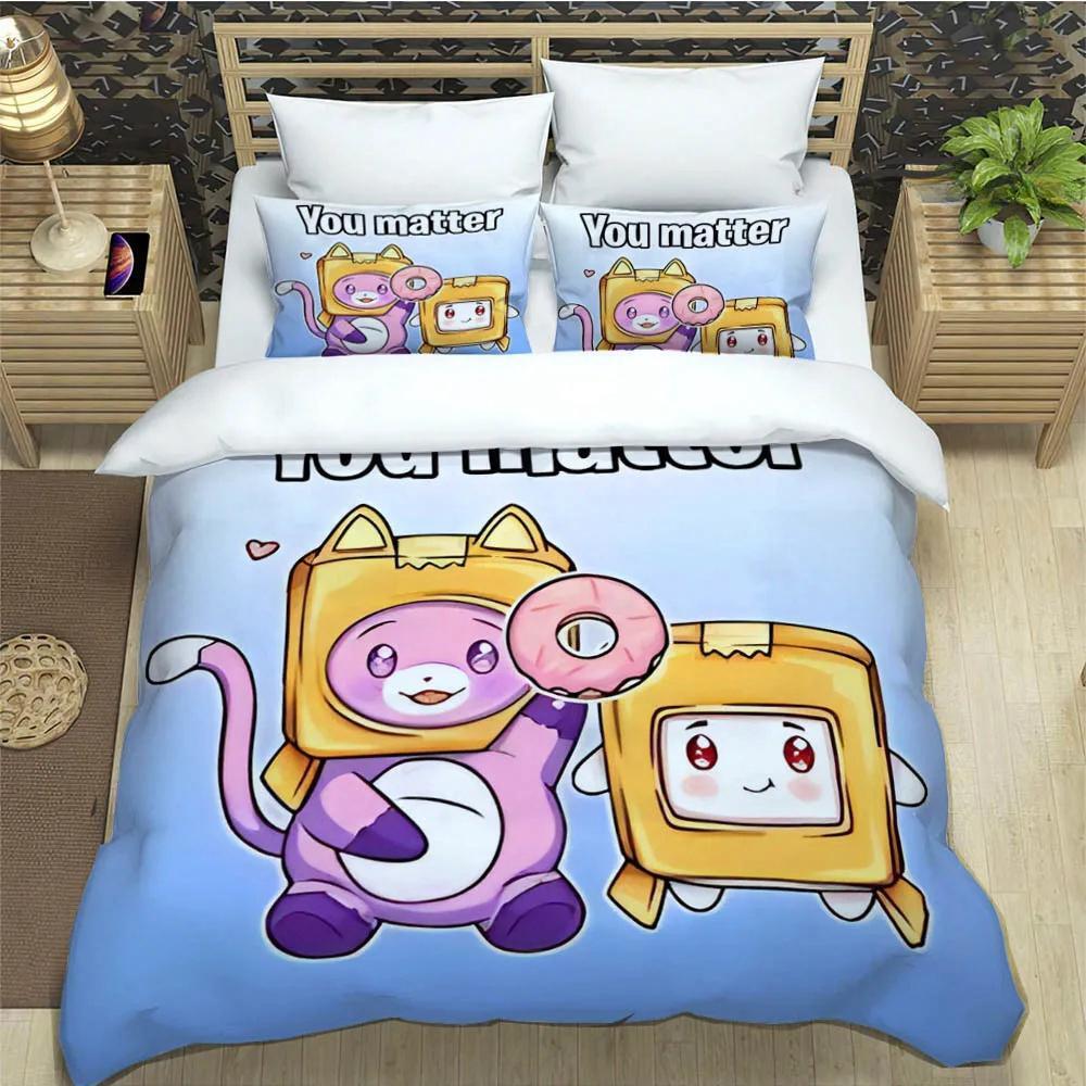 Lankybox Foxy Boxy Cute Bedding Collections Exquisite Bed Supplies Set Duvet Cover Bed Comforter Set Bedding Set Luxury Birthday Gift