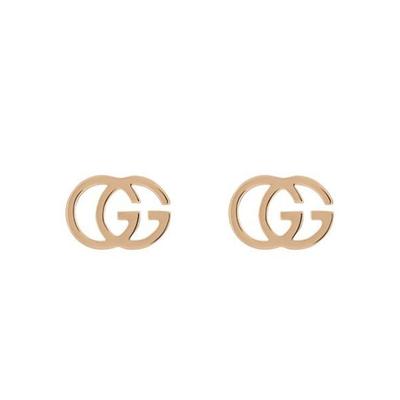 Серьги женские GG Marmont с логотипом Double G, классические, стеганые, золотые YBD702801001