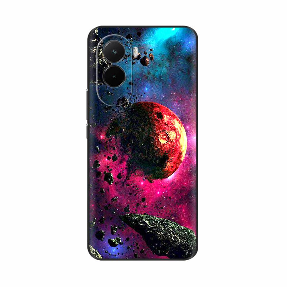 Чехол для телефона Xiaomi Poco M7 4G, мягкий силиконовый ТПУ задняя крышка для Poco M7 Pro 5G, ультратонкие чехлы с рисунком Цветок Череп