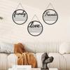 Family Love Friends Metal Letters Wall Art Minimalist Home Sculpture Stylish Hanging Decor for Kitchen, Bathroom, and Halloween
