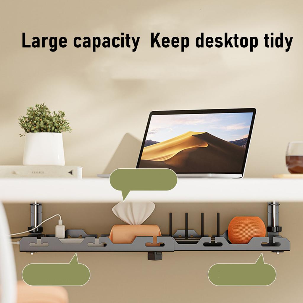 Подстольный органайзер для кабелей, регулируемый, из углеродистой стали, многофункциональный, для дома, школы, офиса