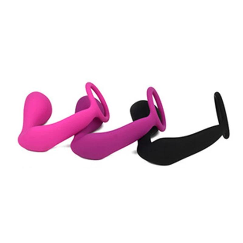 Мужская силиконовая анальная игрушка – анальная пробка, кольцо для члена и массажер простаты, задний самостимулятор, товар для взрослых