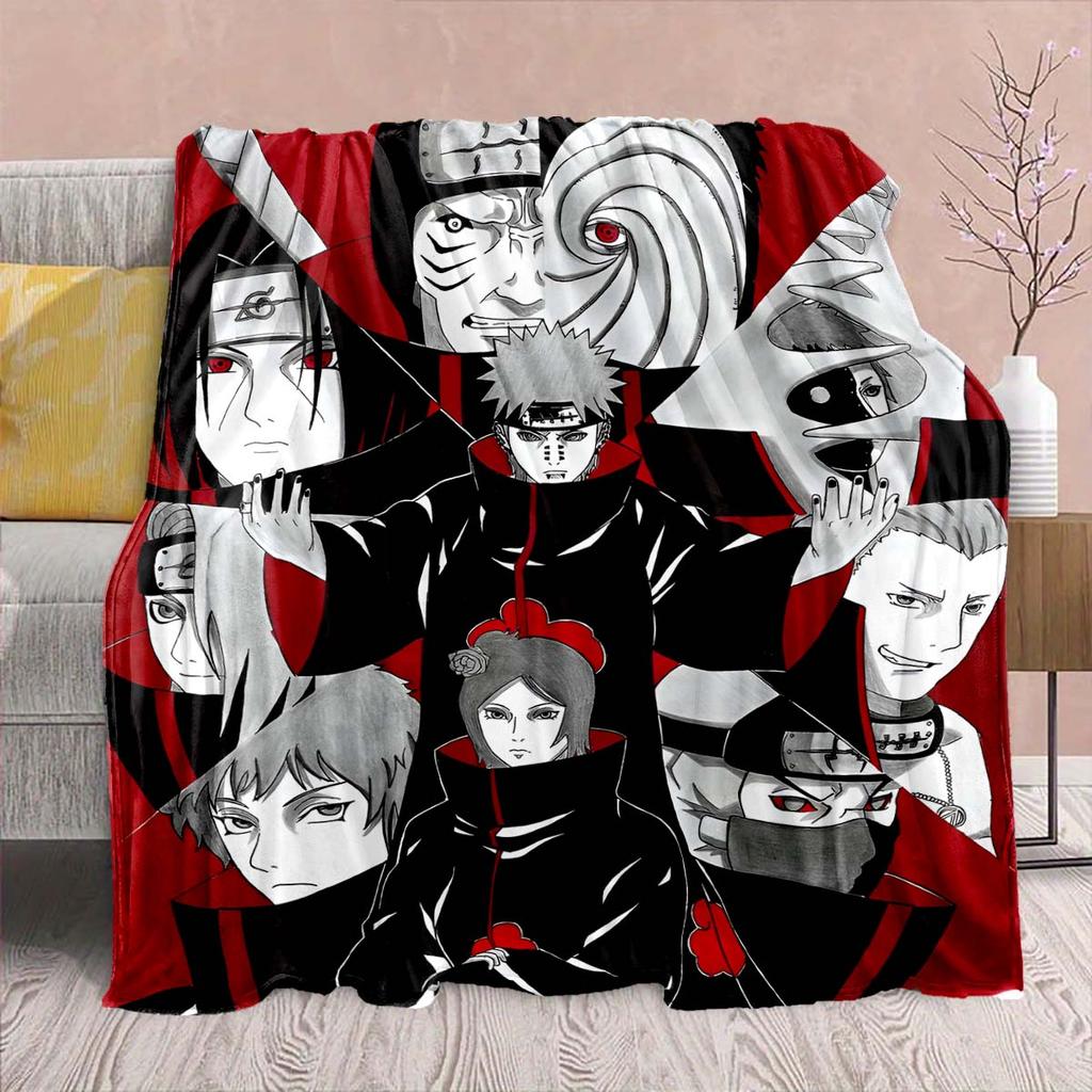 Naruto Anime Flannel Blanket - Soft Warm Perfect for Sofa, Bedding Camping Travel Office Home Decor