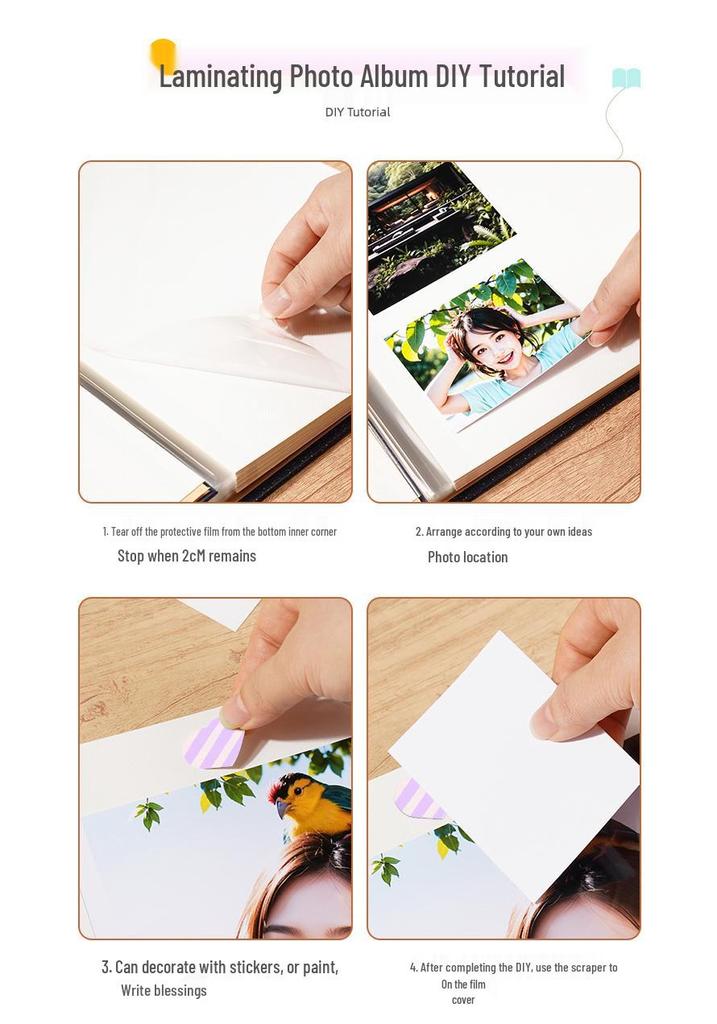 Ручная работа DIY Белые клейкие листы для фотоальбома