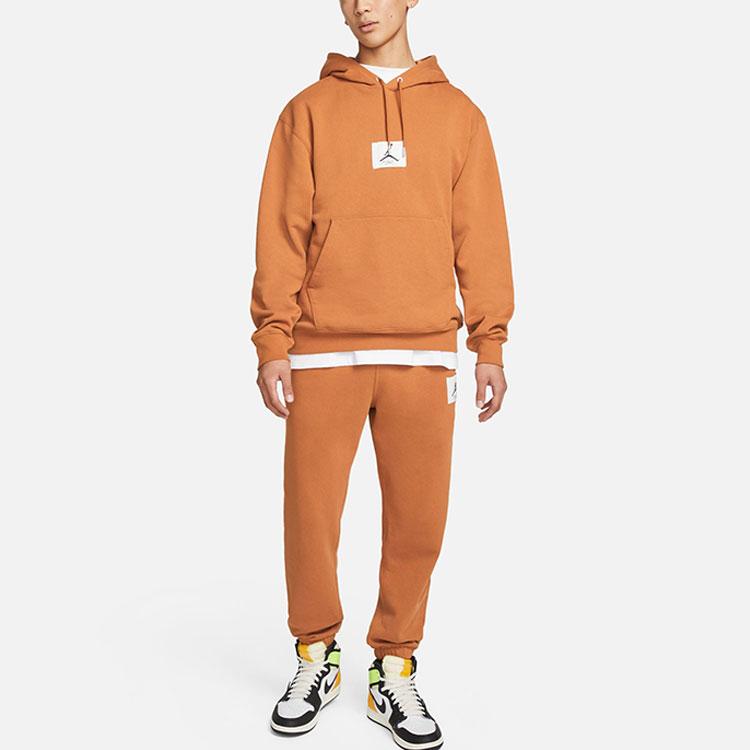 Jordan SS22 Толстовка с длинным рукавом и принтом логотипа Мужские топы Коричневый Желтый DA9817-241