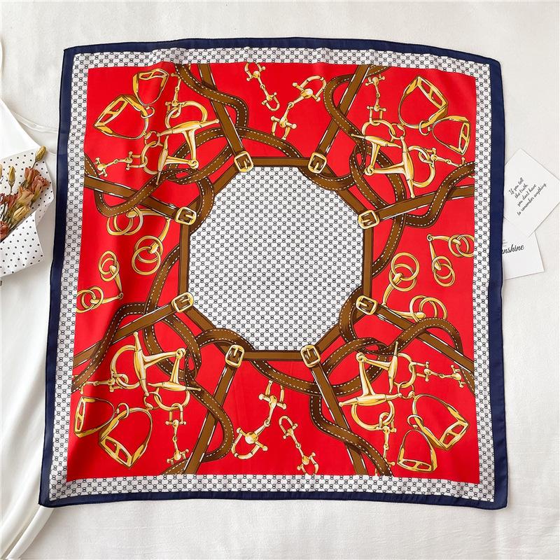 70 * 70cm New Silk Small Square Scarf For Women'S Neck Protection Professional Scarf Versatile Hair Tie Headscarf Scarf