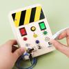 Montessori LED Circuit Board Wooden Busy Toy for Early Education