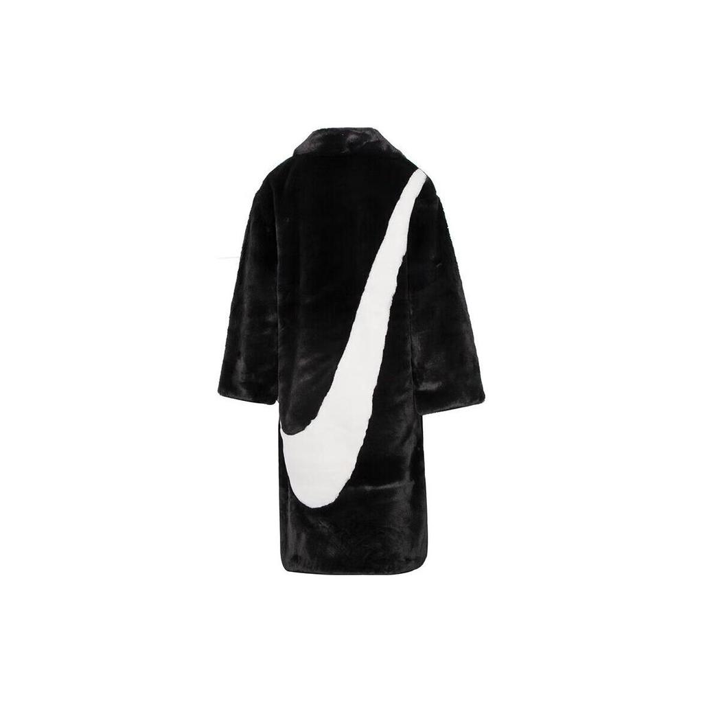 Nike Женская длинная куртка из искусственного меха (Азия) Черная женская уличная одежда DQ6839-010