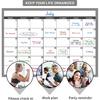 Large Dry Erase Calendar for Wall, Undated 1 Month Wall Calendar, 40" x 28" Erasable & Reble Laminated Calendar, 10 Round Stickers, Great Layout Wall