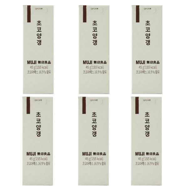 MUJI Шоколадное сладкое желе 45 г x 6 шт.