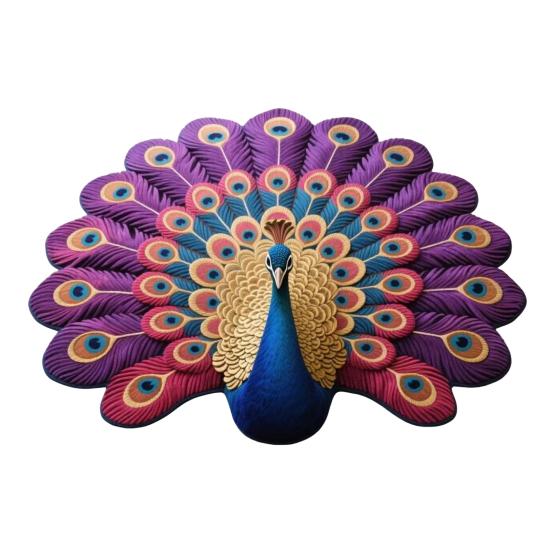 Коврик для пола «Павлин» 3D Реалистичный узор Коврик для ванной Быстросохнущий коврик для пола с противоскользящей основой для кухни, спальни, прихожей