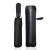 Black Pu Leather Umbrella Cover Case Portable Waterproof Umbrella Storage Pocket Water Absorbent Umbrella Bag Ultrafine