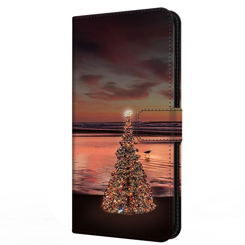 Чехол для Xiaomi Poco F7 F 7 с подставкой-книжка из кожи Merry Christmas Магнитный кошелек-защита Redmi Turbo 4 Pro