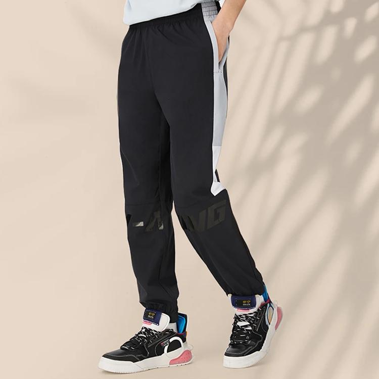 Li Ning Спортивная модная коллекция Брюки спортивные Мужские Черные AYKS309-1