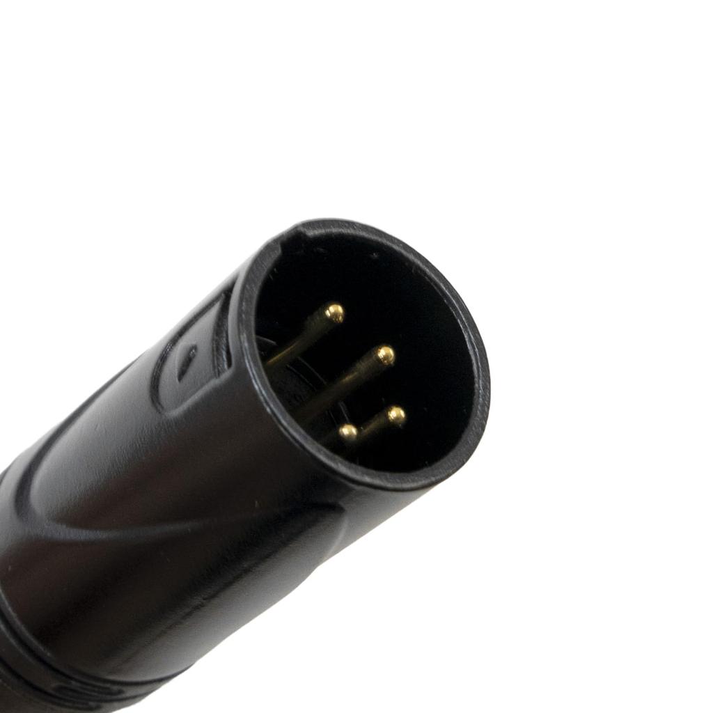 Audio Conversion Cable, XLR (4-pin) to 2.5mm Jack (Balanced), 10cm Long, Black