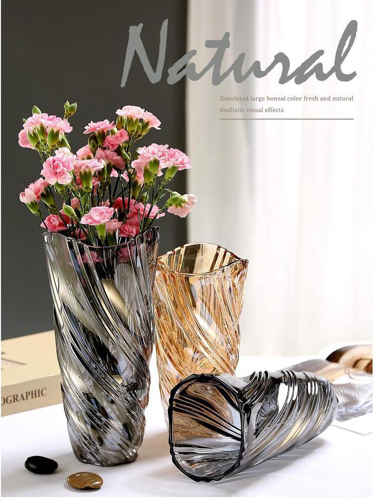 Богемная Современная Ваза из Прозрачного Стекла для Домашнего Декора и Гидропонных Цветочных Композиций в Гостиной