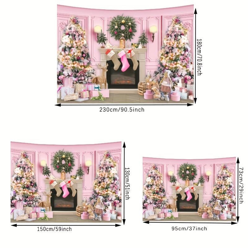 Christmas Tapestry Wall Hanging Christmas Gift Background Cloth Polyester Tapestry For Bedroom Living Room Party Home Decoration
