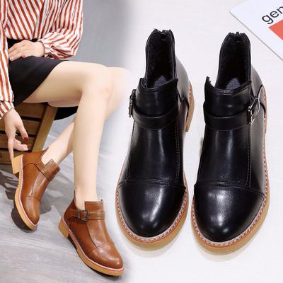 2024 bota feminina salto Модные женские ботинки с круглым носком и толстой подошвой Классические ботинки botas mujer zapatos mujer sdc56