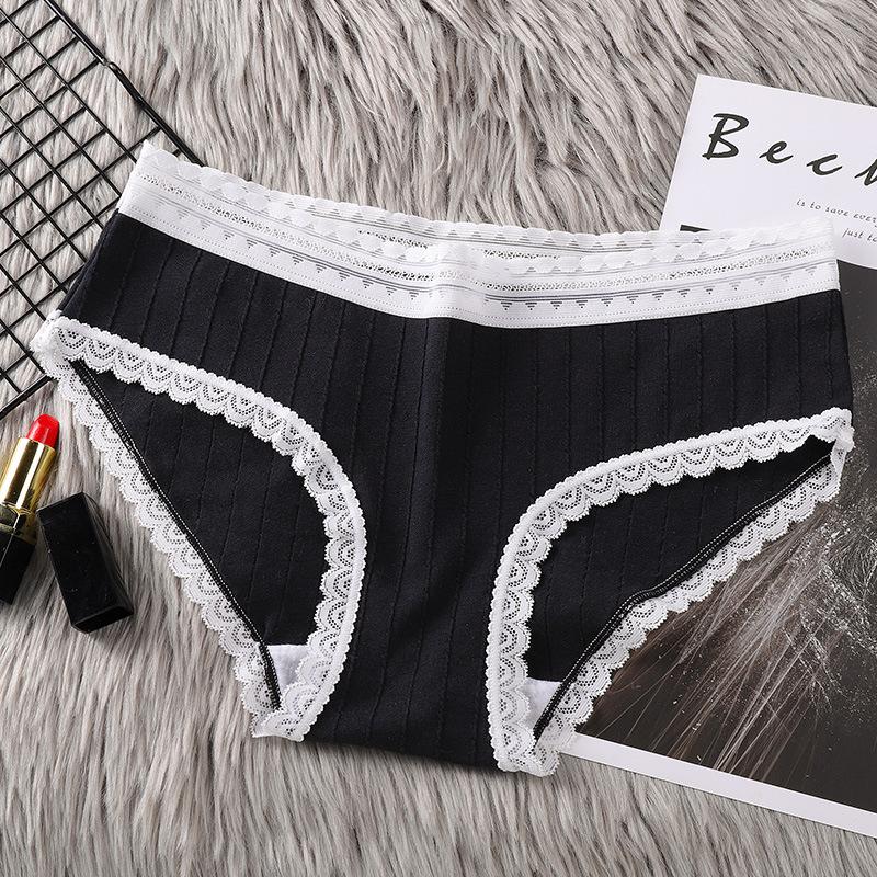 Cotton Underwear with Knickers Low Waist Lingerie Sexy Cute for Ladies Panties