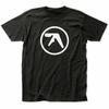 26 Футболка с логотипом Aphex Twin Мужская Лицензированная Рок-н-ролльная группа Интеллектуальный Танцевальный Черная Унисекс Футболка