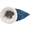 Cat Sleeping Bag - Soft Plush Large Self-Warming Bed for Winter, Cosy Cave 360 Wrap Comfortable Pet Snuggle Sack for Cats up to 6kg, Dark Blue