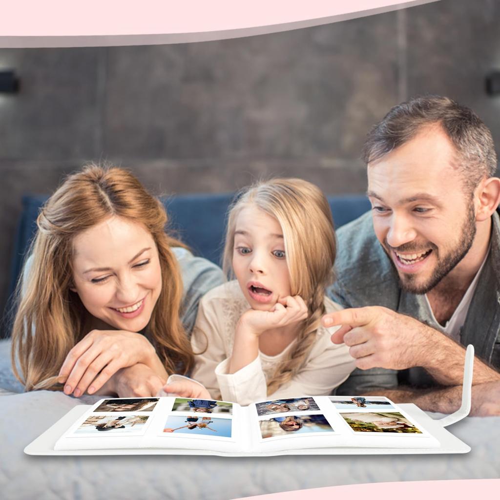 Easy Hood Instax Large 3 Inch Photo Fujifilm Instax Mini Pocket Storage Highly Transparent PU 256 Sheets Can Also Hold Business Bank and Membership