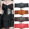 Women's Elastic Waist Belt Wide Leather Belt To Wear with Dress Women's Belt Black Waist Belt Women's Versatile Fashion Belt