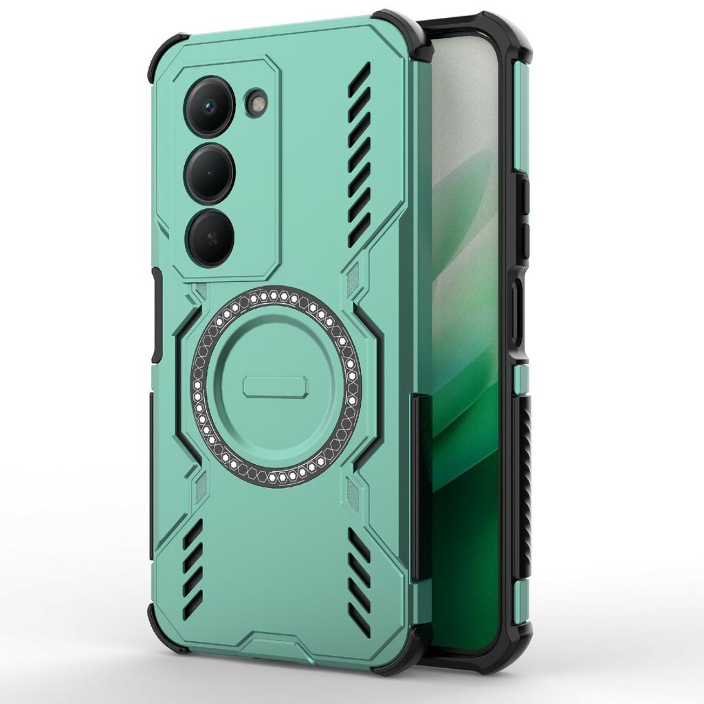 For Xiaomi Redmi 15 5G (Global) (169mm) Magnetic Case Butterfly Armor Hollow Heat Dissipation PC + TPU Phone Cover