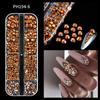 12 Grids/Box Crystal Nail Art Rhinestones Mixed Sizes Flatback Nail Stones Gems Luxury 3D DIY Charms For Nail Art Decorations