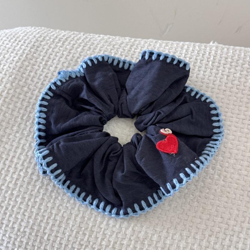 Ruffle High Elastic Hair Bands Girls French Vintage Elegant Hairbands Ribbon Hair Ties Women Girls Cute Hair Styling Accessories