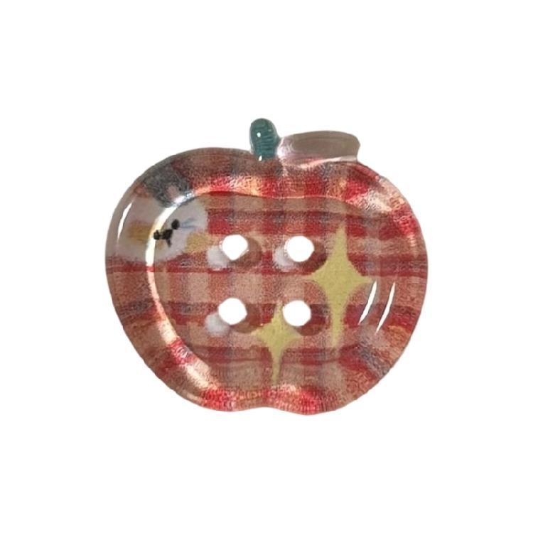 10Pcs Fruit Shape Craft Button 20MM Acrylic Button 4 Hole Sewing Button for Clothes Sewing Craft Knitting Decoration