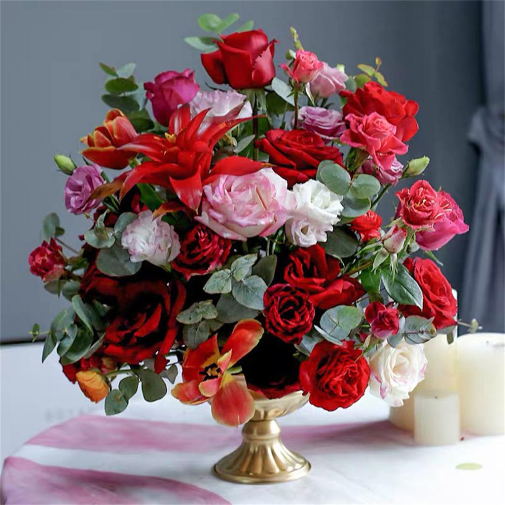 Элегантный железный держатель для сухих цветов, ваза для цветочной композиции с высокой подставкой, дизайн для энтузиастов качественного образа жизни