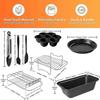 Air Fryer Accessories, Set Of 9 Fit Compatible Ninja Dual Air Fryer Af300uk, Af400uk & Most 3.7qt - 4.2qt And Larger Dual Zone Air Fryers, Include Cak