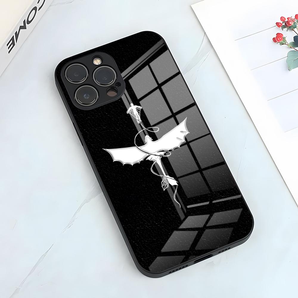 Чехол для телефона «Четвертое Крыло Дракона» для iPhone 17 Pro Max 15 Pro 16 14 Plus 12 13 Mini 11 Pro Ударопрочный Стеклянный Чехол