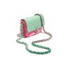 CHANEL Shiny Lambskin Shoulder Bag, Crossbody Bag Mini Women's Light Green/Pink/Red AS3876-B10394-NM950