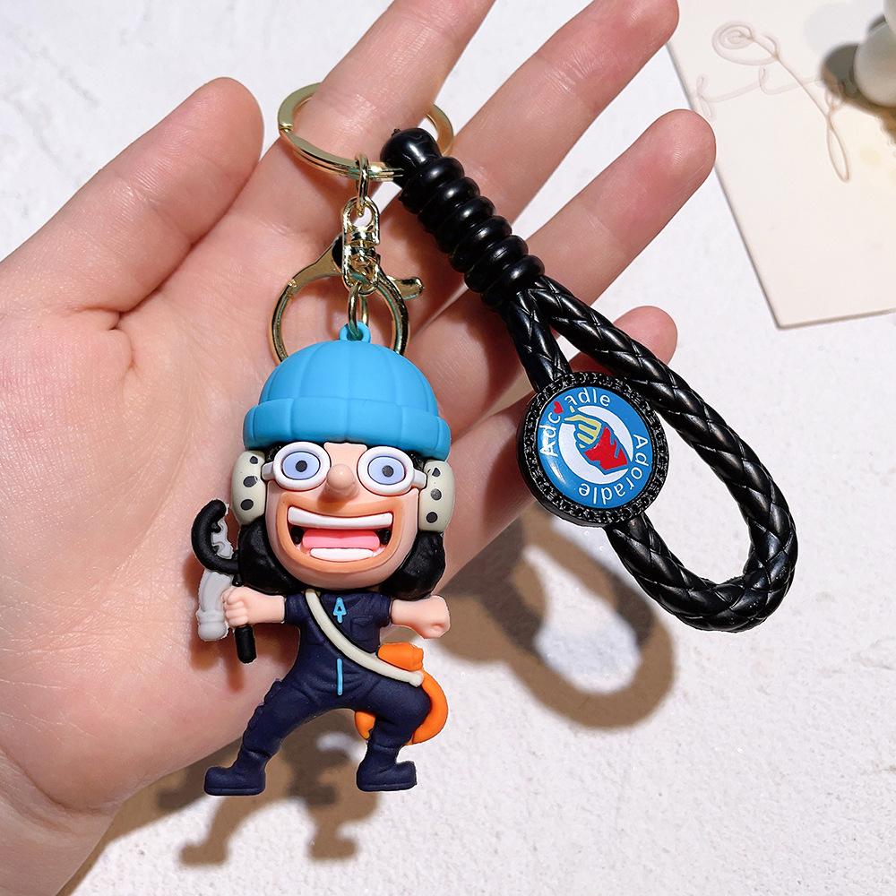 50Styles ONE PIECE Themed Keychain Cute Luffy, Roronoa Zoro, Silicone Toy Doll Key Chain Backpack Decor Small Gifts for Friend