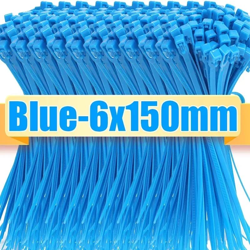 Новые нейлоновые кабельные стяжки, цветные, самоблокирующиеся, стягивающие узелки, органайзер для кабельных стяжек, регулируемый, прочный, с замком-замком, ремешок для стяжки