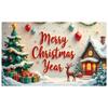 Christmas Decor Display Winter Scene Xmas Display Merry Christmas Banner Gift Boxes Festive Banner For Indoor Celebration Xmas