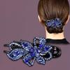 Корейская ретро заколка-краб со стразами - Большая в стиле «утиный клюв» для прически «пучок»