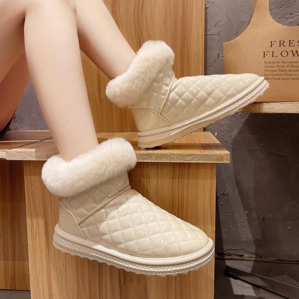 2024 новые зимние женские зимние ботинки, непромокаемые ботильоны на плотной плюшевой танкетке, черные ботинки на платформе, женские Botas De Mujer