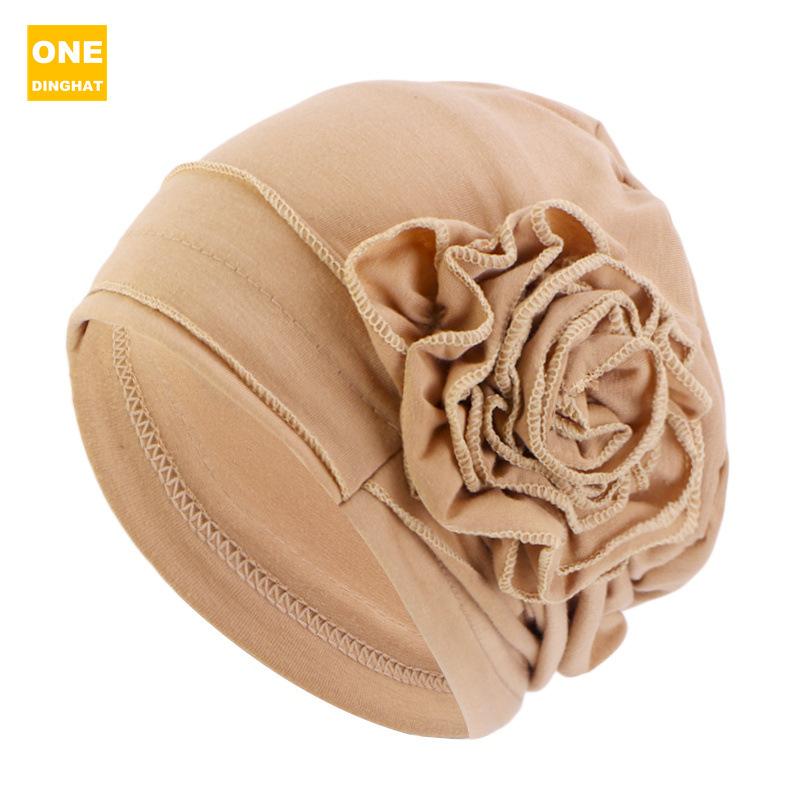 Шапочка-косынка с ватным диском и цветком, эластичная шапочка-пуловер, шапочка для родов, шапочка для химиотерапии Jdt-417B