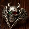 Экологичное кольцо-череп: 2026 Alloy Devil Angel Хэллоуинский Орнамент - Европейский и Американский Стиль