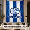 Custom Text Tapestry Schalke 04 FC Print Wall Tapestry Indoor Living Room Wall Decor